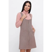 Сарафан FashionUp SRF-1798B 42 бордовый повседневный до середины бедра: Состав Полиэстер, Эластан