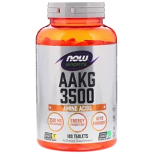 Амінокислота для спорту NOW Foods AAKG 3500, 180 Tablets: Смак Без смаку