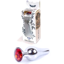 Анальна пробка із кристалом BOSS of TOYS Boss Series - Jewellery Silver BUTT PLUG Red, BS6400073: Для кого унісекс