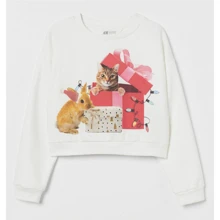 Свитшот H&M 312-7474020 134-140 см белый: Тип Свитшоты