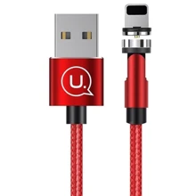 Кабель Usams USB Cable to Lightning Rotatable Magnetic 1m Red (US-SJ472): Тип USB-C - Lightning