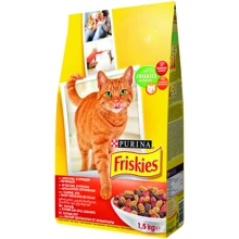 Сухой корм для кошек Friskies со вкусом мяса, курицы и печени 1.5 кг (7613034218889): Тип Сухой корм