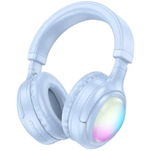 Наушники Hoco W48 Focus Blue: Тип конструкции накладные