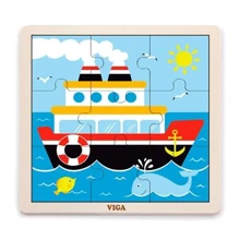 Пазл дерев'яний Viga Toys Кораблик, 9 ел. (51445): Тип пазл