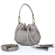 Женская сумка бакет-бэг Laskara серая (LK10195-grey): Пол Женский