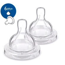 Соска силиконовая Philips AVENT Anti-colic 6м+ 2 шт (SCF636/27): Поток быстрый