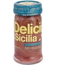 Консервы рыбные Delicius Филе сицилийского анчоуса в оливковом масле 100 г (8006460011053): Вес нетто 100 г