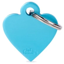 Адреса для тварин My Family BASIC ALUMINUM Серце маленьке, блакитне (8055960258444): Виробник My Family