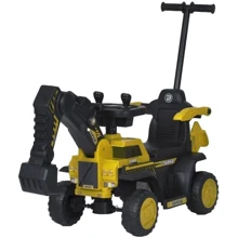 Детский электромобиль-толокар Bambi Racer трактор с ковшом, желтый (M 5787B-6): Вид трактор
