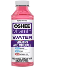 Напиток безалкогольный негазированный Oshee Vitamin Water со вкусом красного винограда и питахайи 0.555 л (5908260250522): Объем, л 0.555