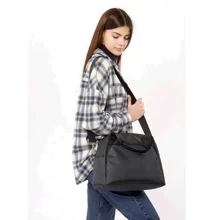 Женская спортивная сумка Sambag Vogue BKS черная тканевая (90153065): Пол Женский