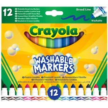 Набір фломастерів Crayola широка лінія (washable) 12 шт. (58-8340): Тип Смываемые