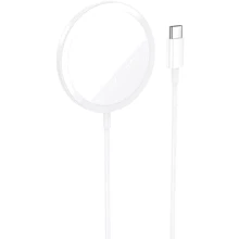 Зарядное устройство Hoco Wireless Charger CW52 Enjoy 15W White for iPhone 16 I 15 I 14 I 13 I 12 series: Особенности USB-C, MagSafe