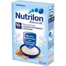 Молочная каша Nutrilon 4 злака с рисовыми шариками 225 г от 10 мес.: Тип Каши молочные
