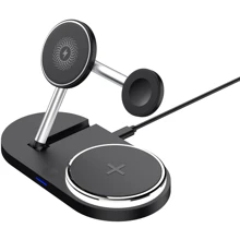 Зарядний пристрій ArmorStandart Wireless Charger H102 3 in 1 Magnetic Black (ARM78103): Особливості MagSafe, Для Apple Watch