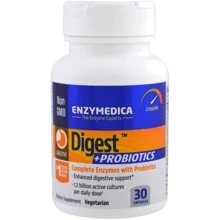 Enzymedica Digest + Probiotics Ферменты и пробиотики 30 капсул: Тип Пищеварительные ферменты