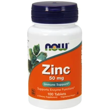 NOW Foods ZINC GLUCONATE 50 mg 100 TABS Цинк глюконат: Тип Цинк
