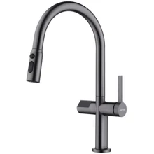 Смеситель для кухни Lefton Automatic Sensor & Pull-Down Kitchen Faucet with Temperature Display-KF2206 Grey: Назначение Для кухни