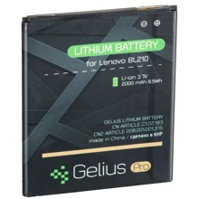 Аккумулятор Gelius Pro 2000mAh (BL-210) for Lenovo S820: Производитель Gelius