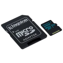 Карта памяти Kingston 128GB microSDXC Class 10 UHS-I U3 V30 + adapter (SDCG2/128GB): Тип карты MicroSDXC