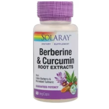 Solaray Berberine & Curcumin Берберин и куркумин экстракты корней 60 вегетарианских капсул: Форма выпуска Капсулы