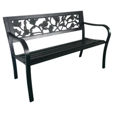 Крамниця для саду Hop-Sport Chomik Garden Line Rose сталева з декоративною спинкою (5901292682927): Вид Лавка