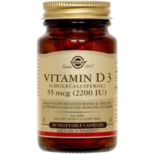Solgar Vitamin D3 (Cholecalciferol) 2200 IU 50 Vegetable Capsules: Тип Витамин D