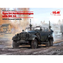 Модель ICM Немецкий штабной автомобиль Type G4 Partisanenwagen с MG 34 (ICM72473): Производитель ICM