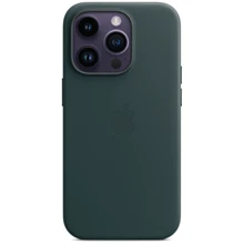 Чохол для iPhone Apple for iPhone 14 Pro Leather Case with MagSafe Forest Green (MPPH3) : Колір зеленый