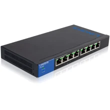 Мережевий комутатор Linksys LGS108P: Порти только Gigabit Ethernet (10/100/1000)