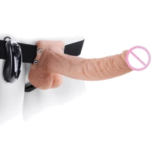 Полый страпон с вибрацией Fetish Fantasy Series 9 Vibrating Hollow, 23x4,5 см, телесный: Для кого Для мужчин