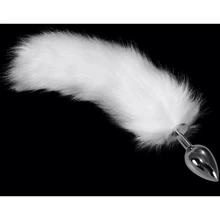 Анальная пробка с пушистым хвостом LoveToy Fox Tail White Metal Anal Plug Large: Для кого Унисекс