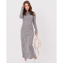 Платье ISSA PLUS 11217 46 серое повседневное длинное макси: Состав Эластан, Ангора