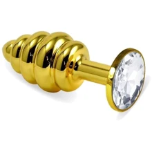 Анальная пробка с кристаллом LoveToy Gold Spiral Plug Clear: Для кого Унисекс
