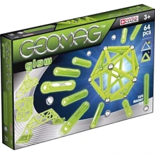 Магнитный конструктор Geomag Glow Геомаг Эко 64 детали: Количество деталей, шт. 64