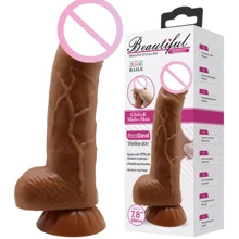 Фаллоимитатор LYBAILE Beautiful Angelo Dildo Suction Cup Brown 7,8 ": Назначение Вагинальные