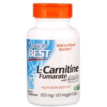 Doctor's Best Best L-Carnitine Fumarate 855 mg 60 Veggie Caps Л-карнитин фумарат: Тип L Карнитин