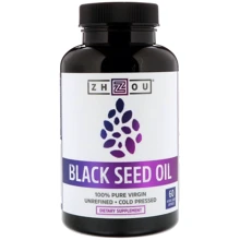Zhou Nutrition Black Seed Oil Масло черного тмина 60 вегетарианских капсул: Тип Травяные ферменты