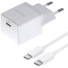 Зарядное устройство Baseus USB-C Wall Charger Palm 1C 20W with USB-C Cable White (P10111602213-01): Особенности Быстрая зарядка, Power Delivery (PD), USB-C