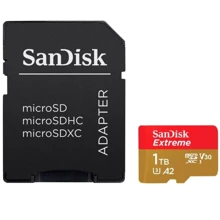 Карта пам'яті SanDisk 1TB microSDXC Class 10 UHS-I U3 V30 A2 Extreme + adapter (SDSQXAV-1T00-GN6MA): Тип карти MicroSDXC