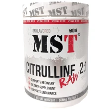 Аминокислота для спорта MST Citrulline 2:1 Raw 500 g /125 servings/ Unflavored: Вкус Без вкуса