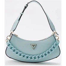 Женская сумка багет GUESS CORINA TOP ZIP SHOULDER BAG светло-бирюзовая (HWVP8766180-ICE): Пол Женский
