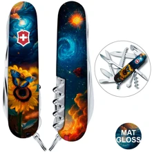 Мультитул Victorinox HUNTSMAN UKRAINE Звездная бабочка (Vx13713.3_T3240pw): Тип мини-мультитул