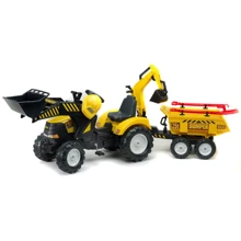 Детский трактор Falk Powerloader на педалях Желтый (1000WH): Вид трактор