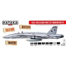 Набір фарб Hataka Hobby ВПС, ВМС, Корпус морської піхоти США (сучасний сірий), 8шт.: Виробник Hataka Hobby