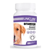 Витамины для собак Unicum Premium Бреверс с чесноком 100 табл. 100 г/10 (UN-034): Производитель Unicum