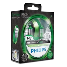 Лампа галогенная Philips H7 ColorVision Green, 3350K, 2шт/блистер 12972CVPGS2: Производитель Philips