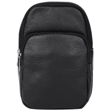 Чоловіча сумка-слінг Borsa Leather чорна (1t1022m-black): Стать Чоловік