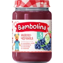 Пюре Bambolina Яблоко-черника 190 г new (4813163001977): Вид Фруктовое