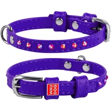 Ошейник WAUDOG Glamour с клеевыми стразами 9 мм 18-21 см фиолетовый (32509): Производитель WAUDOG